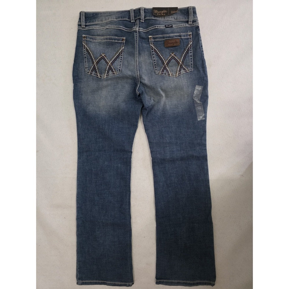 Wrangler Retro Mae Jeans Womens 17x34 Blue Mid Rise Boot Cut 1009MWZDW- NWT